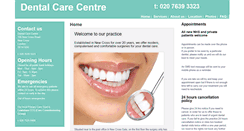 Desktop Screenshot of dentalcarecentreuk.co.uk
